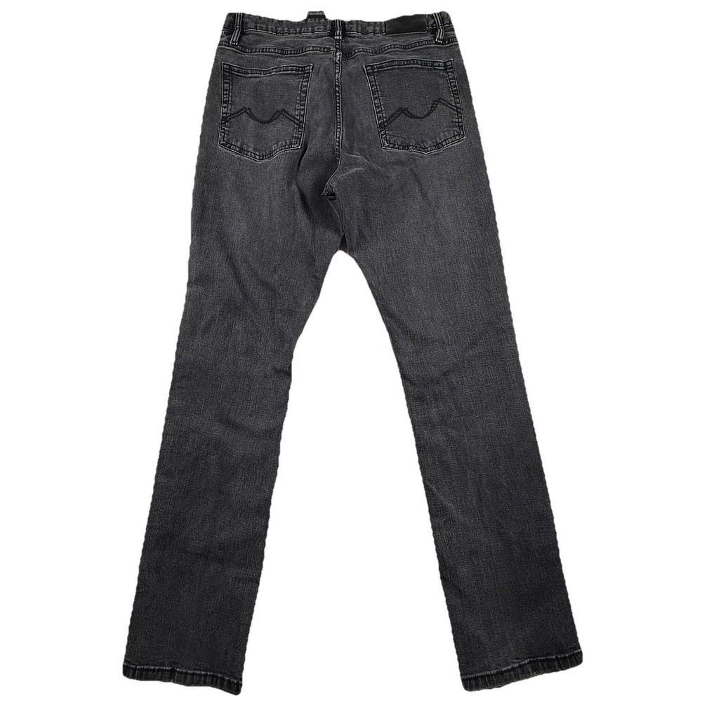 Urban Star Men Black Denim Dark Wash Straight Leg Jean 33x34 (tag 36x34) Stretch